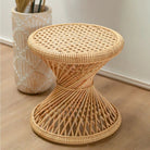Rattan Side Table | Coffee Table | Round Couch Table LUHU Ø45 cm Beige by Soeji
