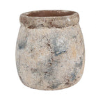Flowerpot Ø 14x14 cm Beige Blue Terracotta by Clayre & Eef.
