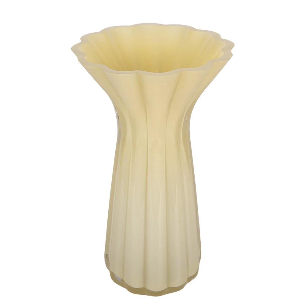 Vase Ø 14x23 cm Yellow Glass by Clayre & Eef.