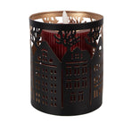 Tea light holder Ø 11x13 cm Brown Metal by Clayre & Eef.