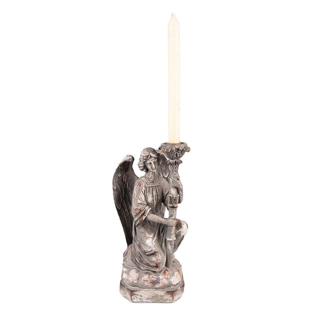 Kandelaar engel 15x14x29 cm by Clayre & Eef.