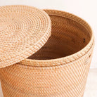 Laundry Basket with Lid Storage Basket made from Rattan SARI (2 sizes) by Soeji