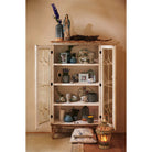 Lantern Ø 29x55 cm white iron candle holder by Clayre & Eef.