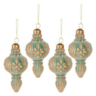 Christbaumkugel-Set mit 4 Stück Ø 6 cm kupferfarben – Weihnachtsbaumschmuck aus Glas von Clayre & Eef.