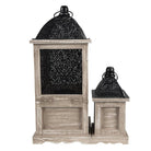 Lantaarn (2) 20x20x53 / 14x14x25 cm by Clayre & Eef.