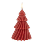 LED Kaars Ø 8x13 cm Rood Wax by Clayre & Eef.