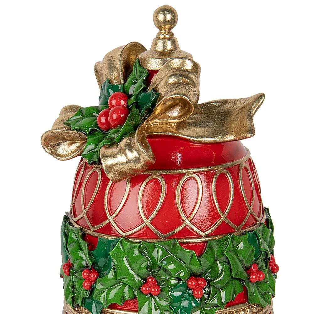Christmas Decoration Image Bell Ø 32x41 cm Red Plastic by Clayre & Eef.