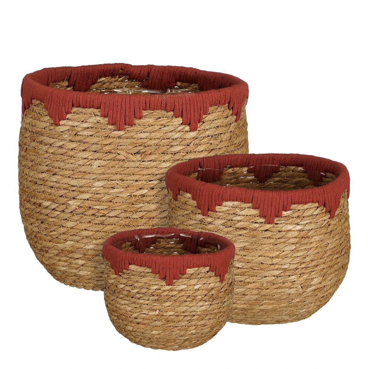 Plantenmand set Jorck Rood by Mica Decorations