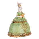 Jewelry box beige green, plastic 18x15x24 cm by Clayre & Eef.