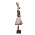 Decoration Statue Rabbit 10x9x32 cm Gold-colored Plastic by Clayre & Eef.