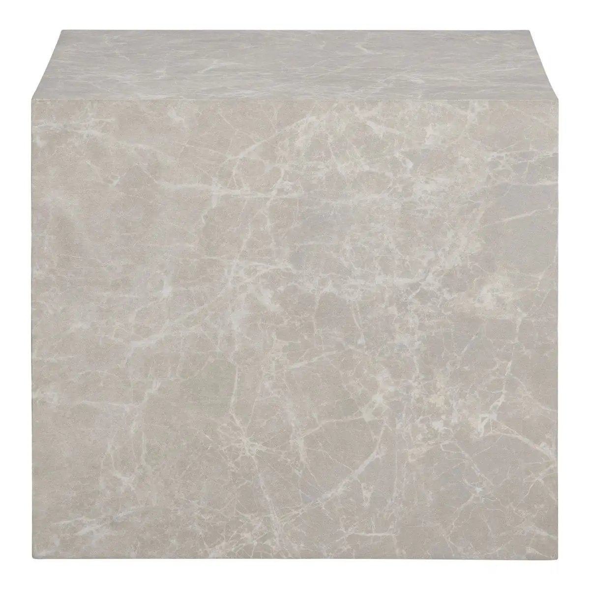 Prague Coffee Table Set - Beige, Marble Look, MDF, Decor Paper, Set of 2 by EMIRELLE