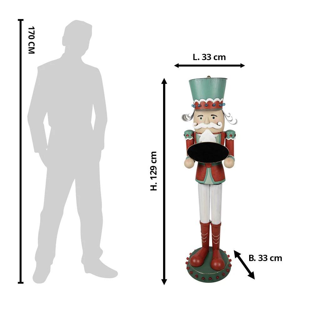 Decoration nutcracker 33x33x129 cm by Clayre & Eef.