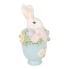 Decoration Statue Rabbit 11x9x16 cm White Plastic by Clayre & Eef.