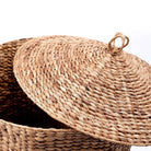 Laundry Basket with Lid GARUT made from Water Hyacinth (3 sizes) by Soeji