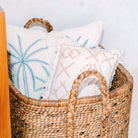 Extra Large Laundry Basket – Square Boho Hamper – Woven Decorative Basket – Storage Basket Made of Natural Water Hyacinth (2 sizes) MENTARI by Soeji