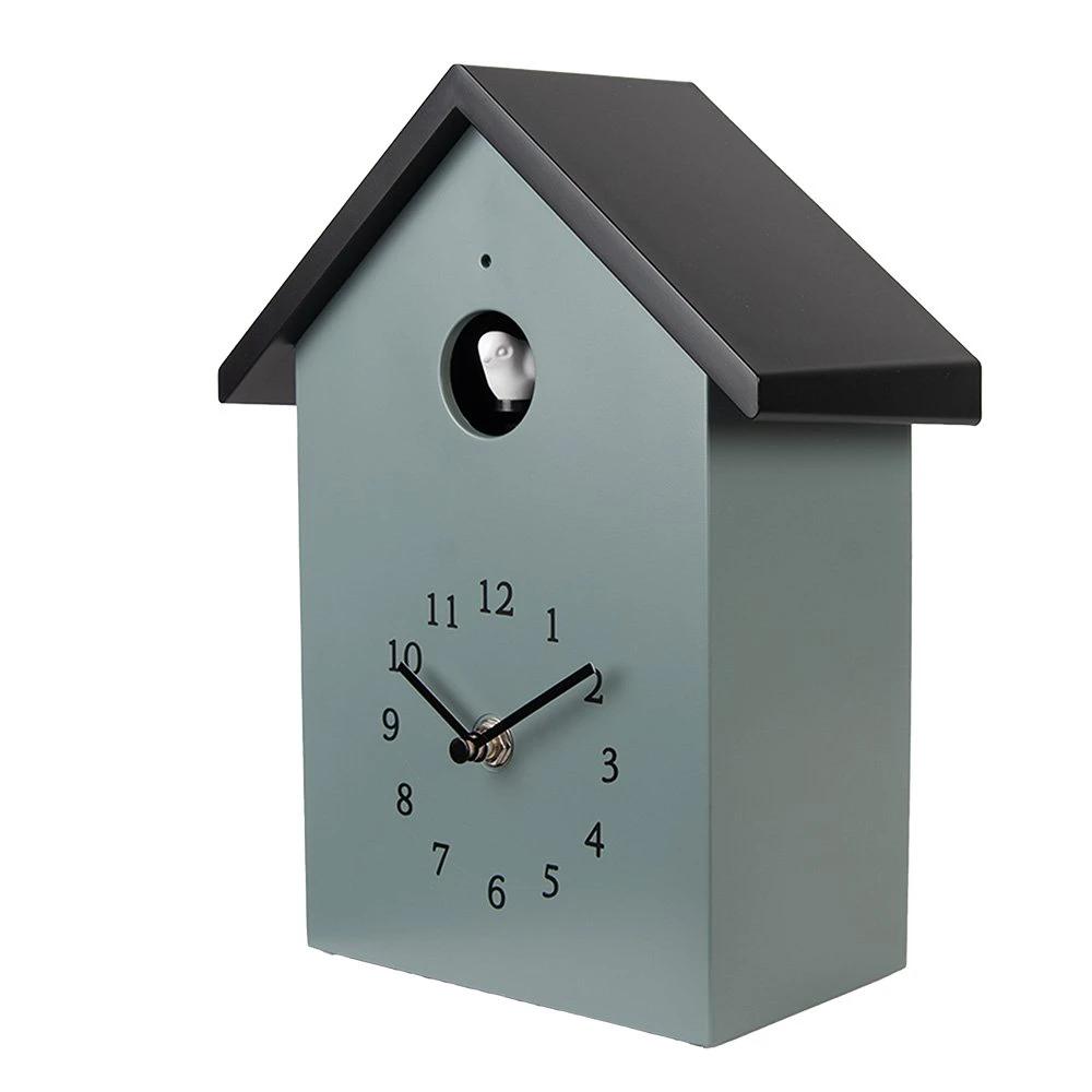 Cuckoo clock 20x10x26 cm Green plastic by Clayre & Eef.