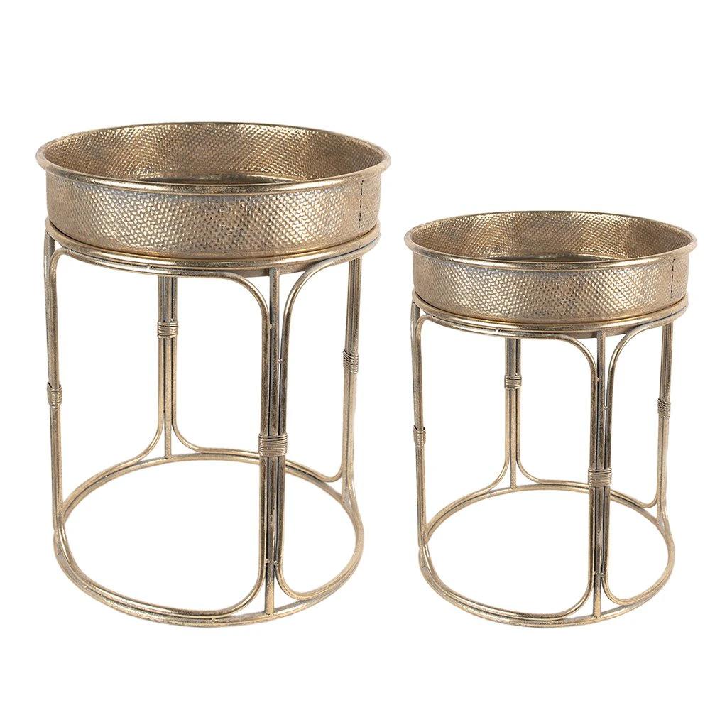 Side table (set of 2) Ø 47x58 / Ø 38x48 cm by Clayre & Eef.