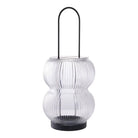 Lucena Lantern - Black, Metal/Glass, 16x16x36 cm by EMIRELLE