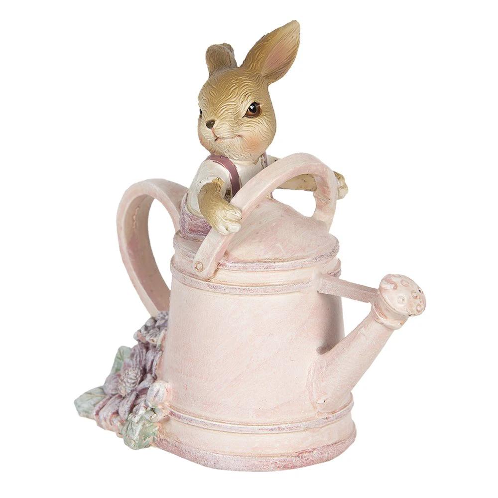 Image rabbit 10x6x11 cm pink plastic home accessories by Clayre & Eef.