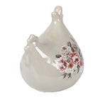 Decoration Statue Chicken 12x11x13 cm Gray Ceramic by Clayre & Eef.