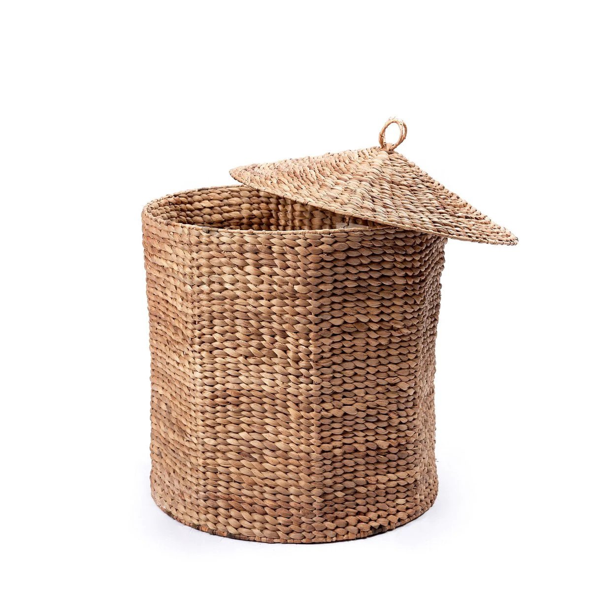 Laundry Basket with Lid GARUT made from Water Hyacinth (3 sizes) by Soeji
