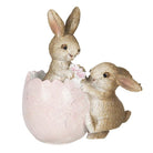 Bild Hase 10 cm braun-rosa aus Kunststoff Wohnaccessoires von Clayre & Eef.