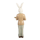 Decoration Statue Rabbit 20x20x56 cm White Plastic by Clayre & Eef.