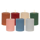 LED candle 8x13 cm blue wax by Clayre & Eef.