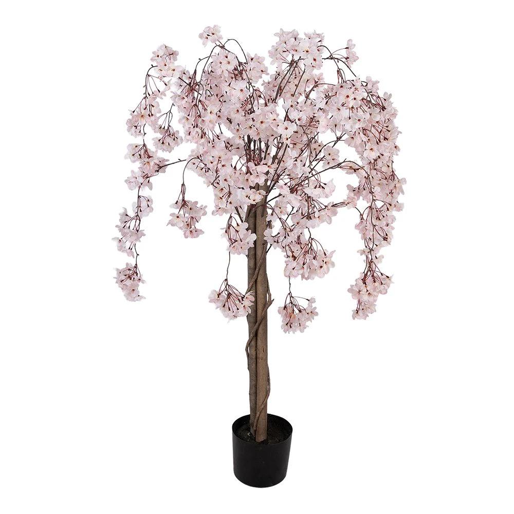 Künstlicher Baum Pfirsichblüte 30x30x120 cm Rosa Kunststoff von Clayre & Eef.