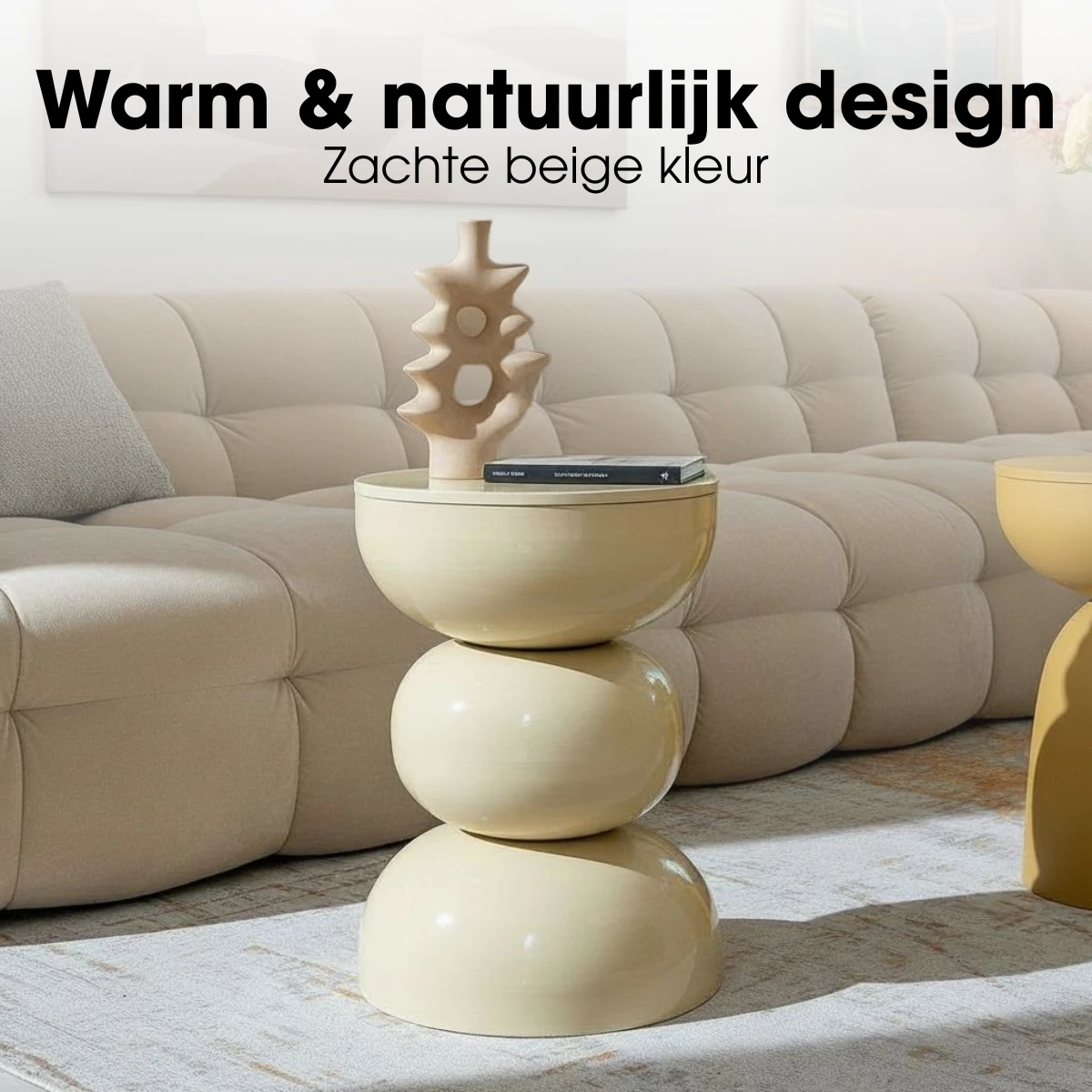 Side table Luna Beige by Mica Decorations
