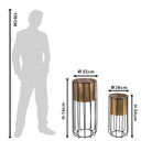 Freistehendes Pflanzenhalter-Set (2) Ø 32x74 / Ø 26x54 cm von Clayre & Eef.