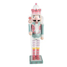 Christmas Decoration Statue Nutcracker 8x7x25 cm Blue Wood by Clayre & Eef.