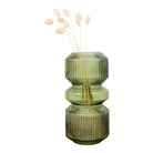 Vase - Green, Glass, Ø12x25 cm by EMIRELLE