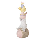 Decoration Statue Rabbit 8x6x19 cm White Plastic by Clayre & Eef.