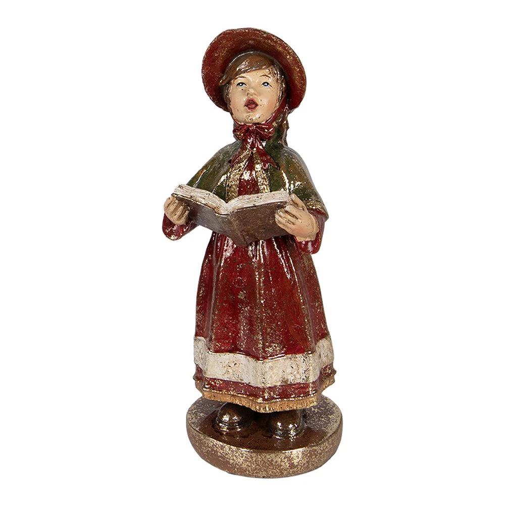 Christmas Decoration Statue Christmas Group 34/31/21/20 cm Red Plastic by Clayre & Eef.