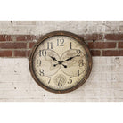 Wall clock Ø 50x5 cm Brown Beige Plastic World Map Wall Clock by Clayre & Eef.