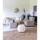 Prague Coffee Table Set - Beige, Marble Look, MDF, Decor Paper, Set of 2 by EMIRELLE