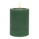 LED Kaars Ø 8x13 cm Groen Wax by Clayre & Eef.