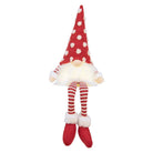 Christmas decoration with LED lighting Kabouter 16x12x32/60 cm red synthetic by Clayre & Eef.
