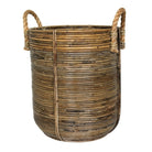 Rattan Laundry Basket Round – Rattan Plant Basket – Large Boho Basket – Decorative Hamper Handmade from Rattan (2 sizes Ø 35/40 cm) OTERE by Soeji