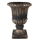 Flowerpot Ø 49x72 cm Brown Black Magnesium (MGO) Plant holder by Clayre & Eef.