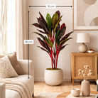 Artificial plant Cordyline Red by Mica Decorations