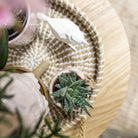 Hummingbird Home | Decorative bowl - White woven tray Ø30cm by Kolibri Company