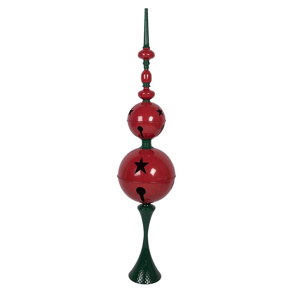 Christmas Decoration Statue Ø 31x142 cm Red Green Metal by Clayre & Eef.
