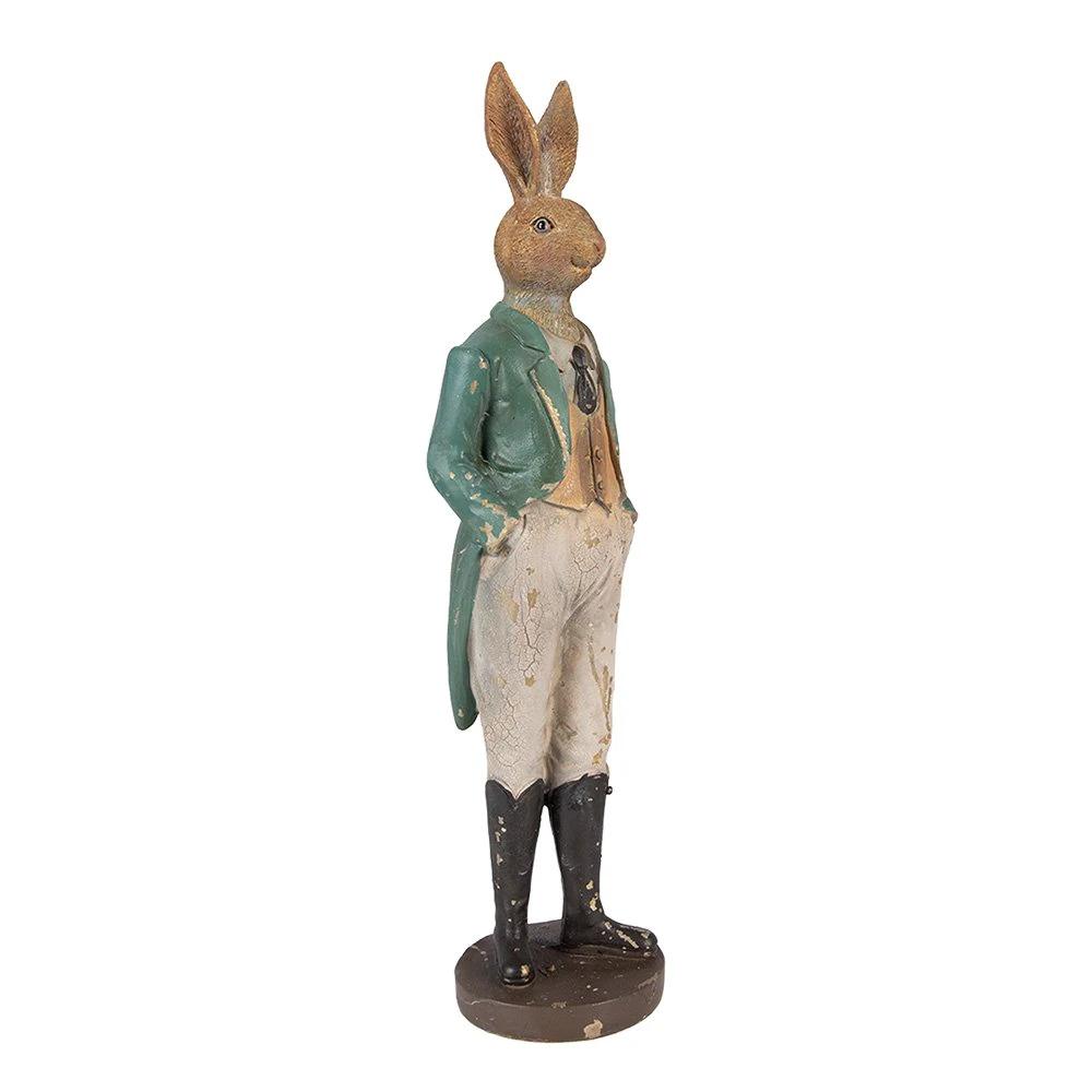Decoration Statue Rabbit 9x9x36 cm Brown Plastic by Clayre & Eef.