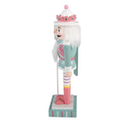 Christmas Decoration Sculpture Nutcracker 10x9x38 cm Blue Wood by Clayre & Eef.