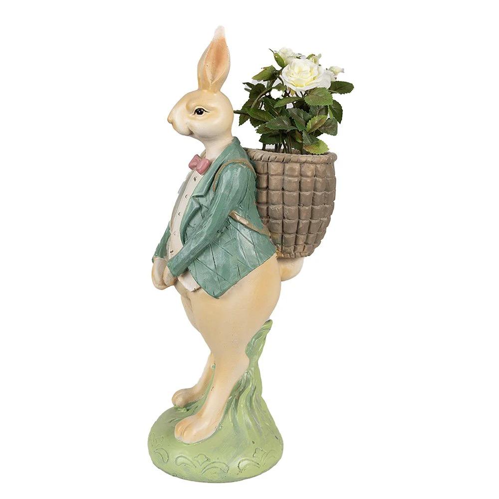 Decoration rabbit 11x11x30 cm by Clayre & Eef.