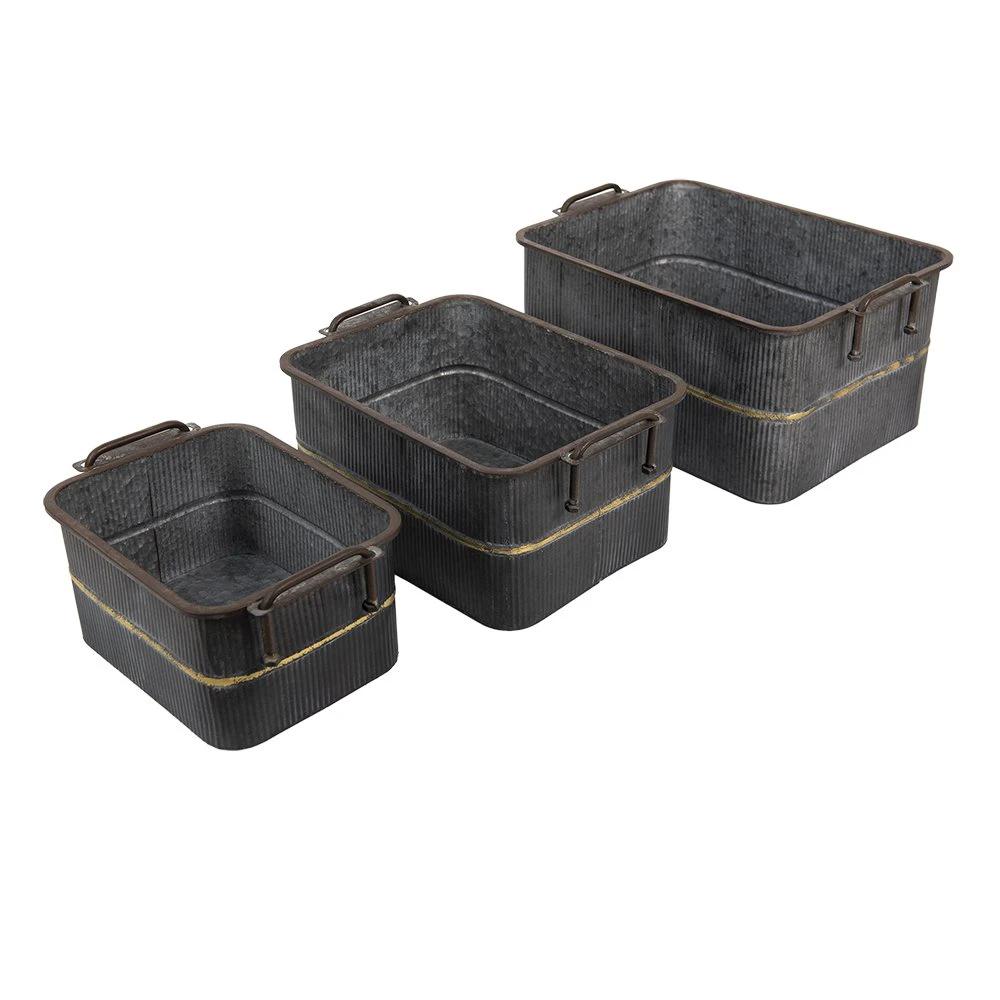 Dekorative Eisenschale (3) 45x32x20 / 38x27x17 / 31x22x14 cm von Clayre & Eef.
