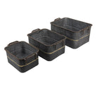 Dekorative Eisenschale (3) 45x32x20 / 38x27x17 / 31x22x14 cm von Clayre & Eef.