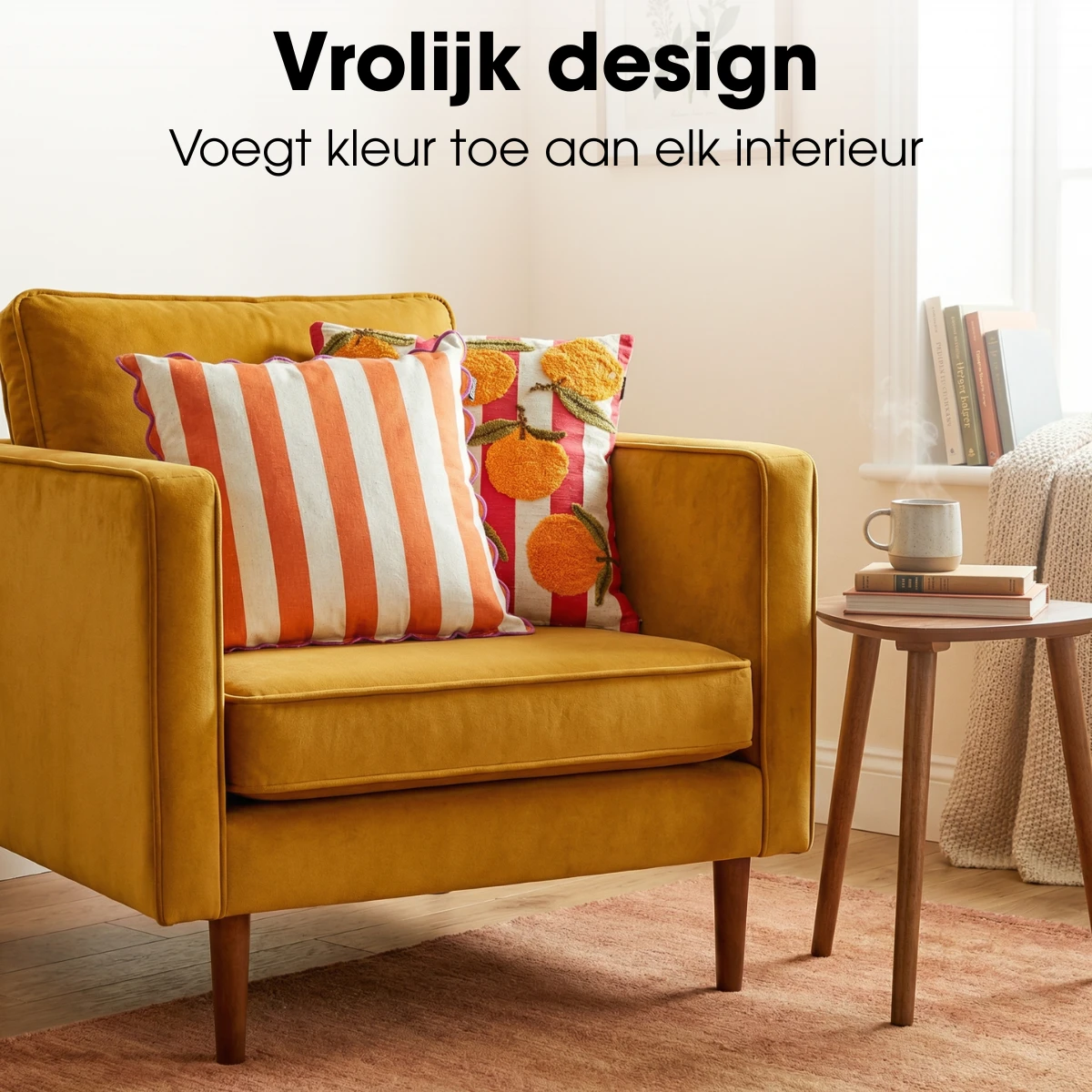 Decorative cushion Orange by Mica Decorations